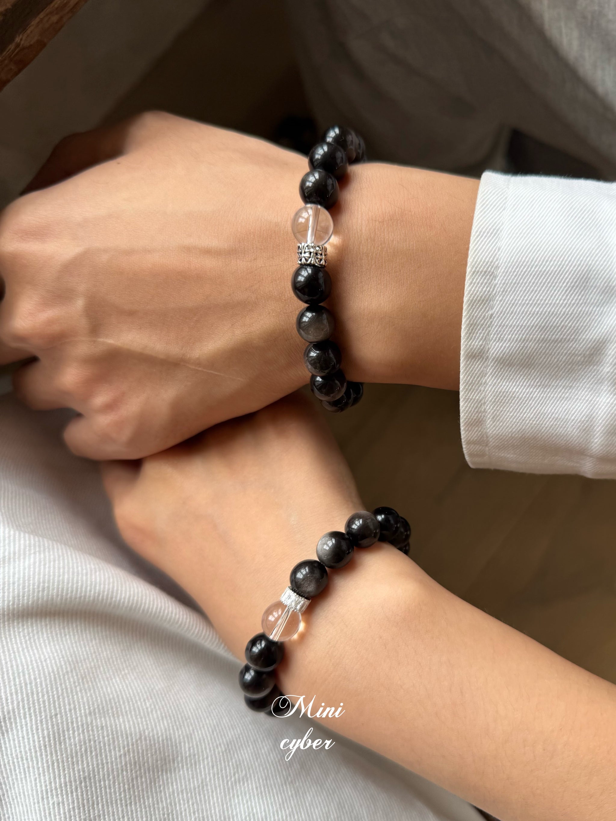 Monochrome Mechanica Crystal Bracelet