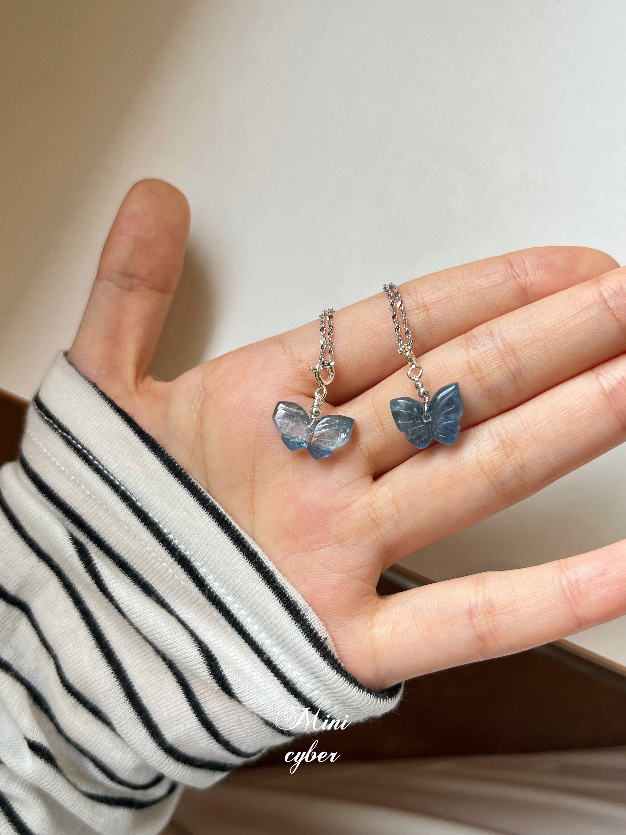 Blue Morpho Enchanted Garden Necklace