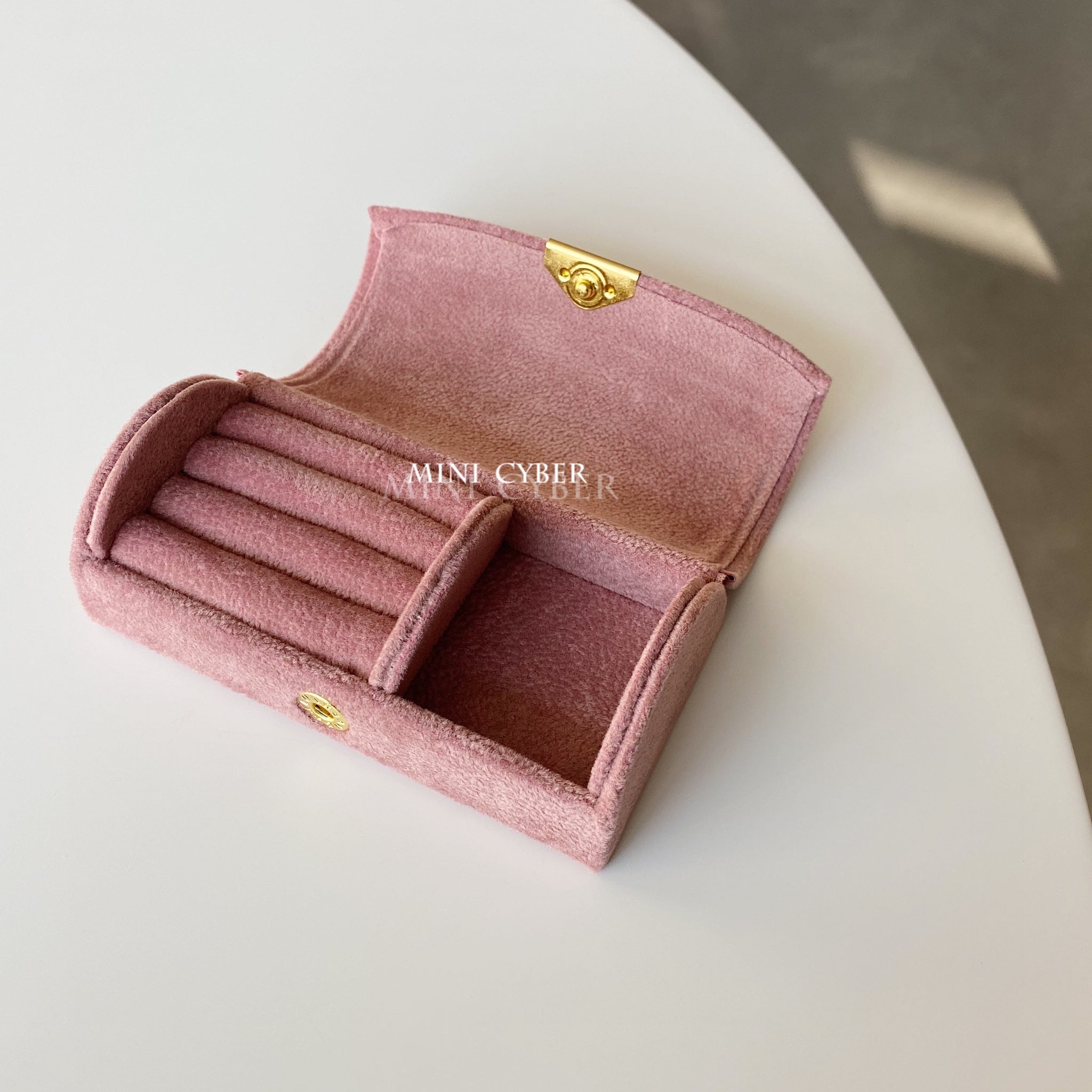 Pink Velvet Travel Case
