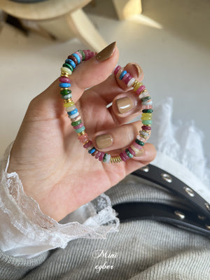 Tropical Rainbow Stone Vacation Bracelet