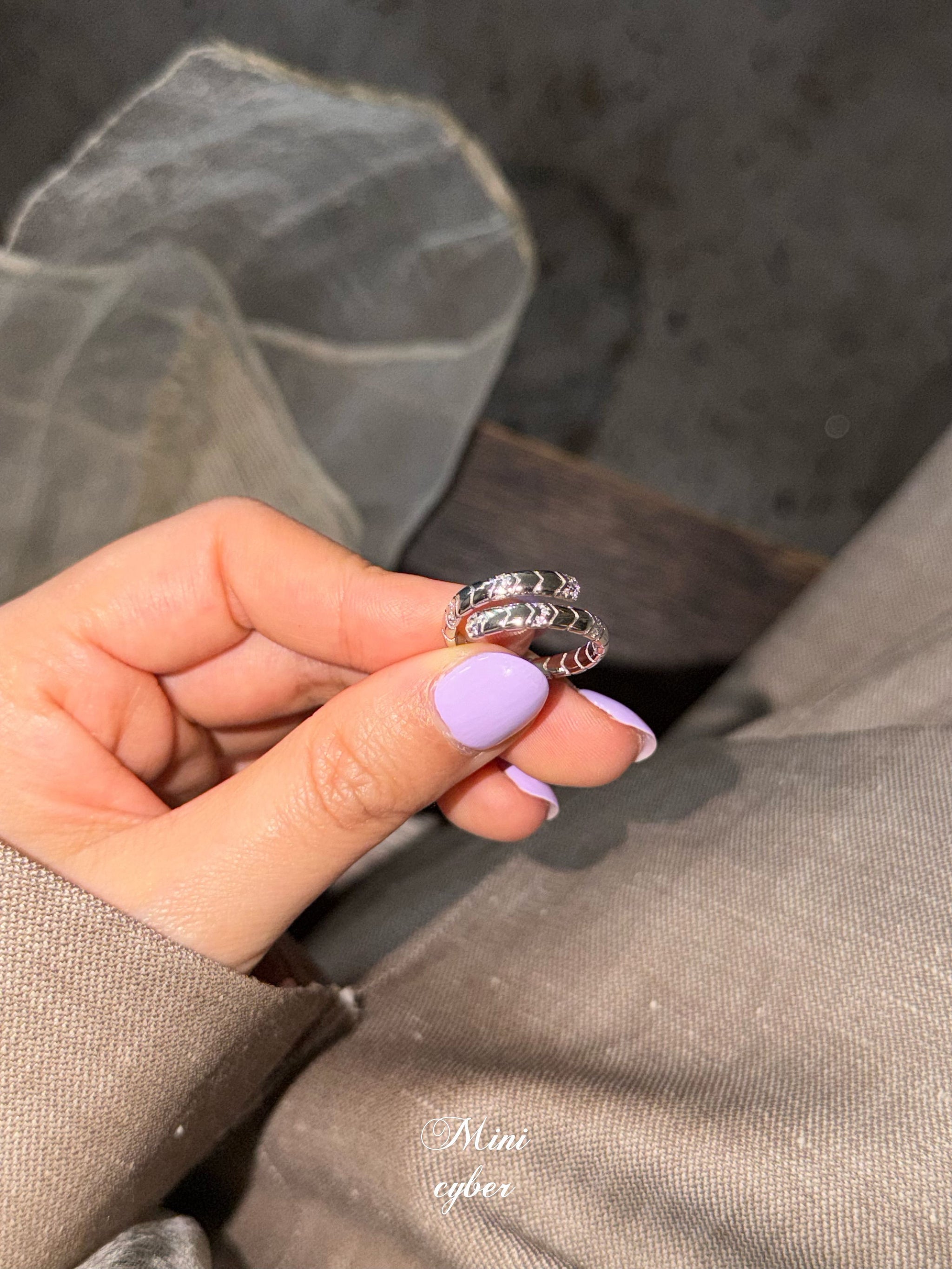 Spiga Serpent Zircon Ring