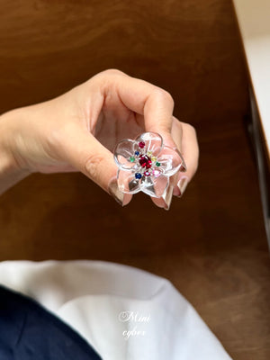 Crystal Blossom Rainbow Ring