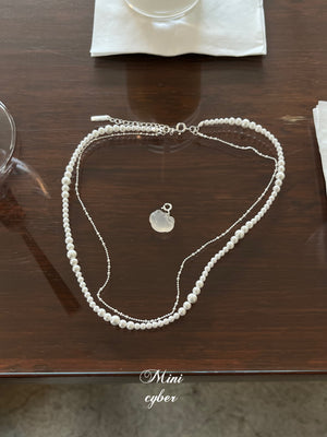 Celestial Lock & Pearl Symphony Necklace