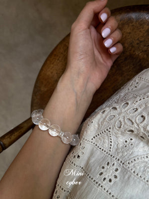 Frosted Radiance White Crystal Bracelet