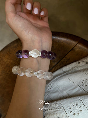 Frosted Radiance White Crystal Bracelet