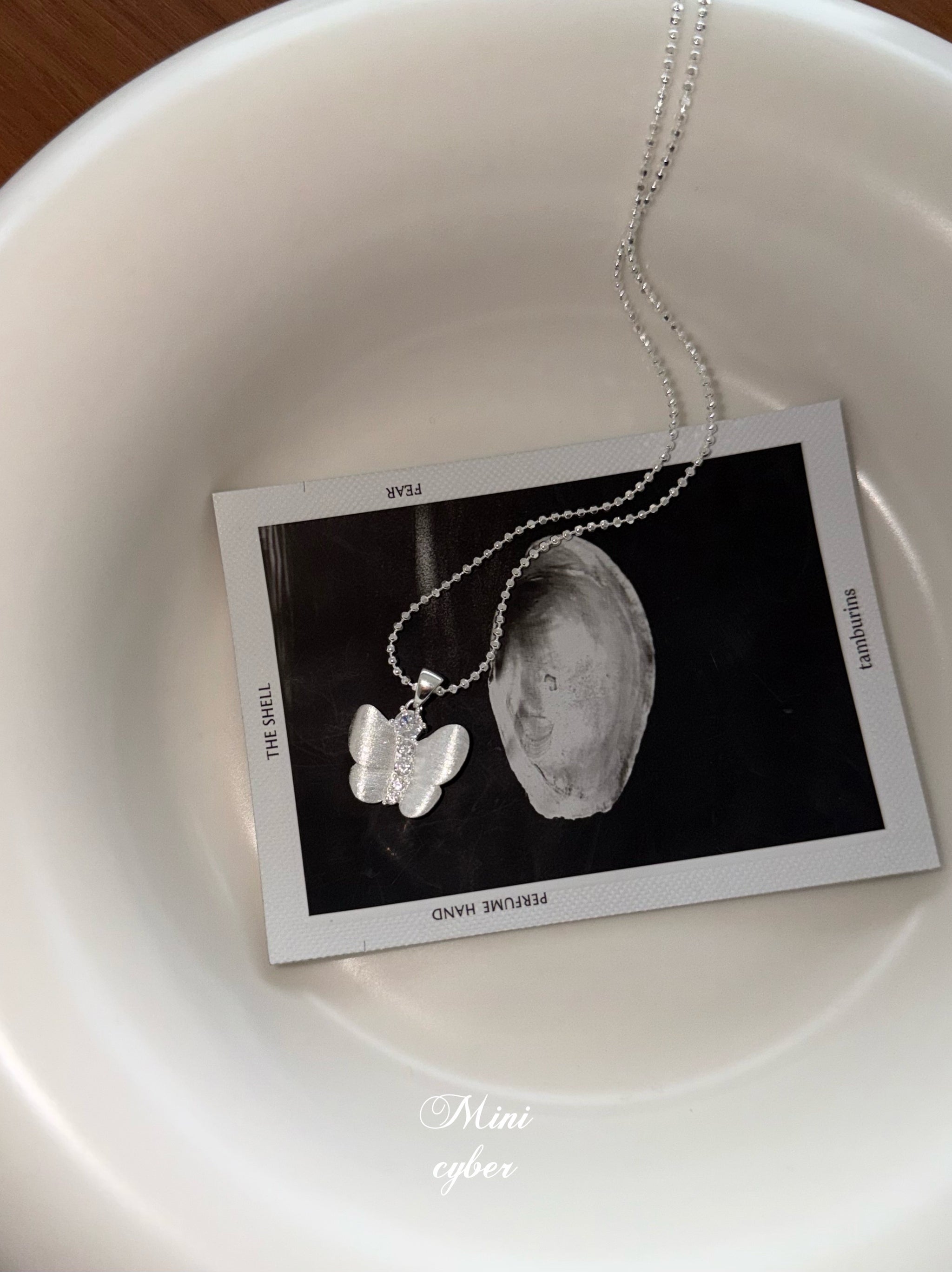 Filigree Butterfly Silver Necklace