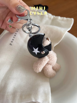 Motorcycle Helmet Bear Keychain Collection