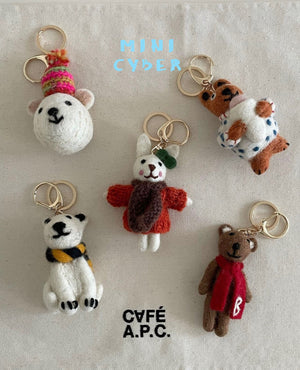 Adorable Fuzzy Friends Woolen Keychain Collection