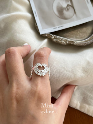Lace Heart Ring