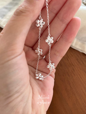Silver Floral Melody Bracelet