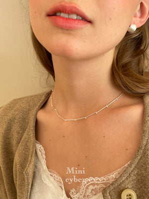 Bamboo Essence Silver Necklace