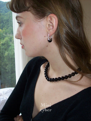 Elegance in Black and White Earrings