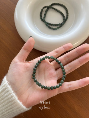 Enigmatic Jade Bead Chain Bracelet