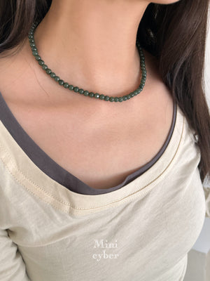 Enigmatic Jade Bead Chain Necklace