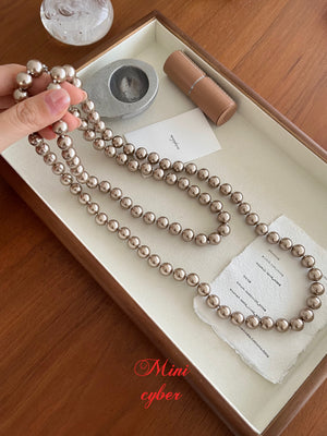 Gleaming Whispers Pearl Chain Necklace