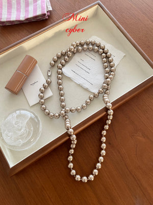 Gleaming Whispers Pearl Chain Necklace