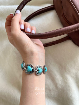 Bohemian Turquoise Heart Bracelet