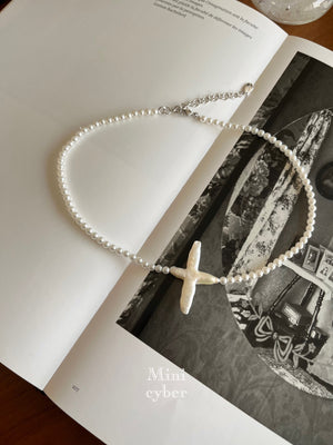 Lustrous Crossroads Baroque Pearl Necklace