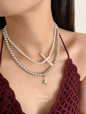 Silver Dewdrop Harmony Necklace