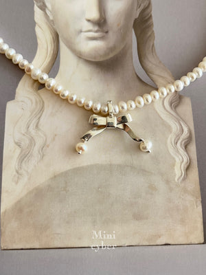 Whimsical Pearl Ballet Necklace