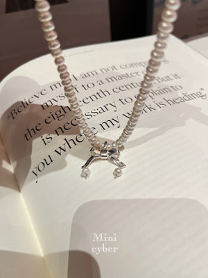 Whimsical Pearl Ballet Necklace