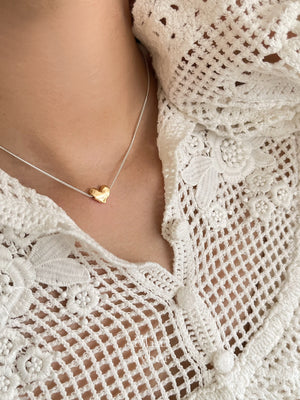 Golden Heartfelt Lava Necklace