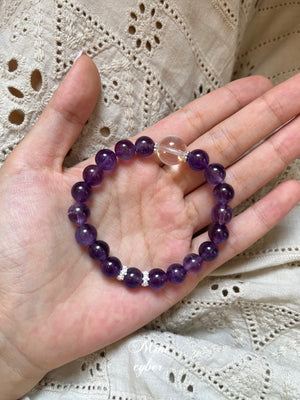 Mystic Lilac Crystal Chain Bracelet