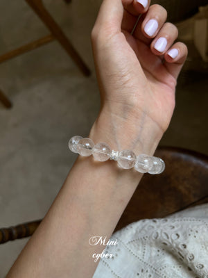 Frosted Radiance White Crystal Bracelet