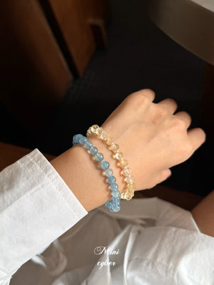 Pumpkin Bead Citrine Bracelet