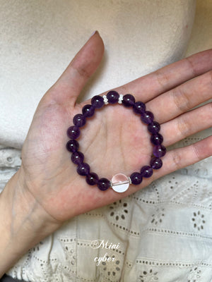 Mystic Lilac Crystal Chain Bracelet