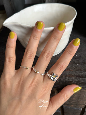 Rabbit & Star Silver Ring Collection
