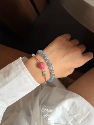 Blush & Silver Braid Bracelet