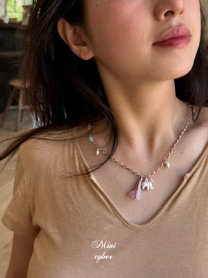 Blush Elephant Weave Necklace