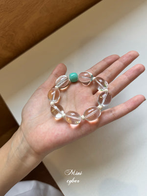 Egg-Shaped Clear Quartz Bracelet Collection