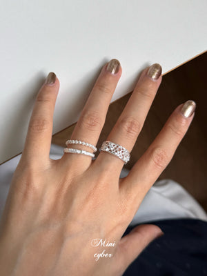 Silver Lace & Pearl Ring Collection