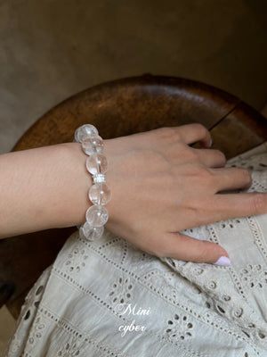 Frosted Radiance White Crystal Bracelet