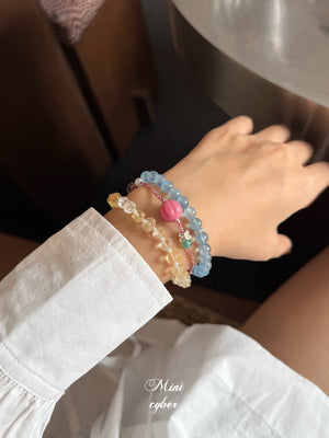 Pumpkin Bead Citrine Bracelet