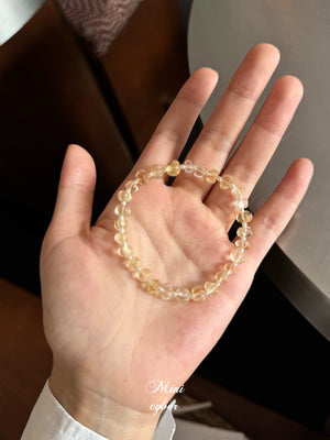 Pumpkin Bead Citrine Bracelet