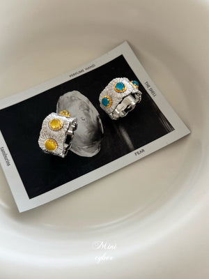 Gem Daisy Sterling Ring Collection