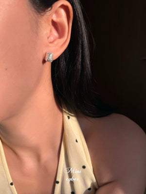 Silver Filigree Gem Studs