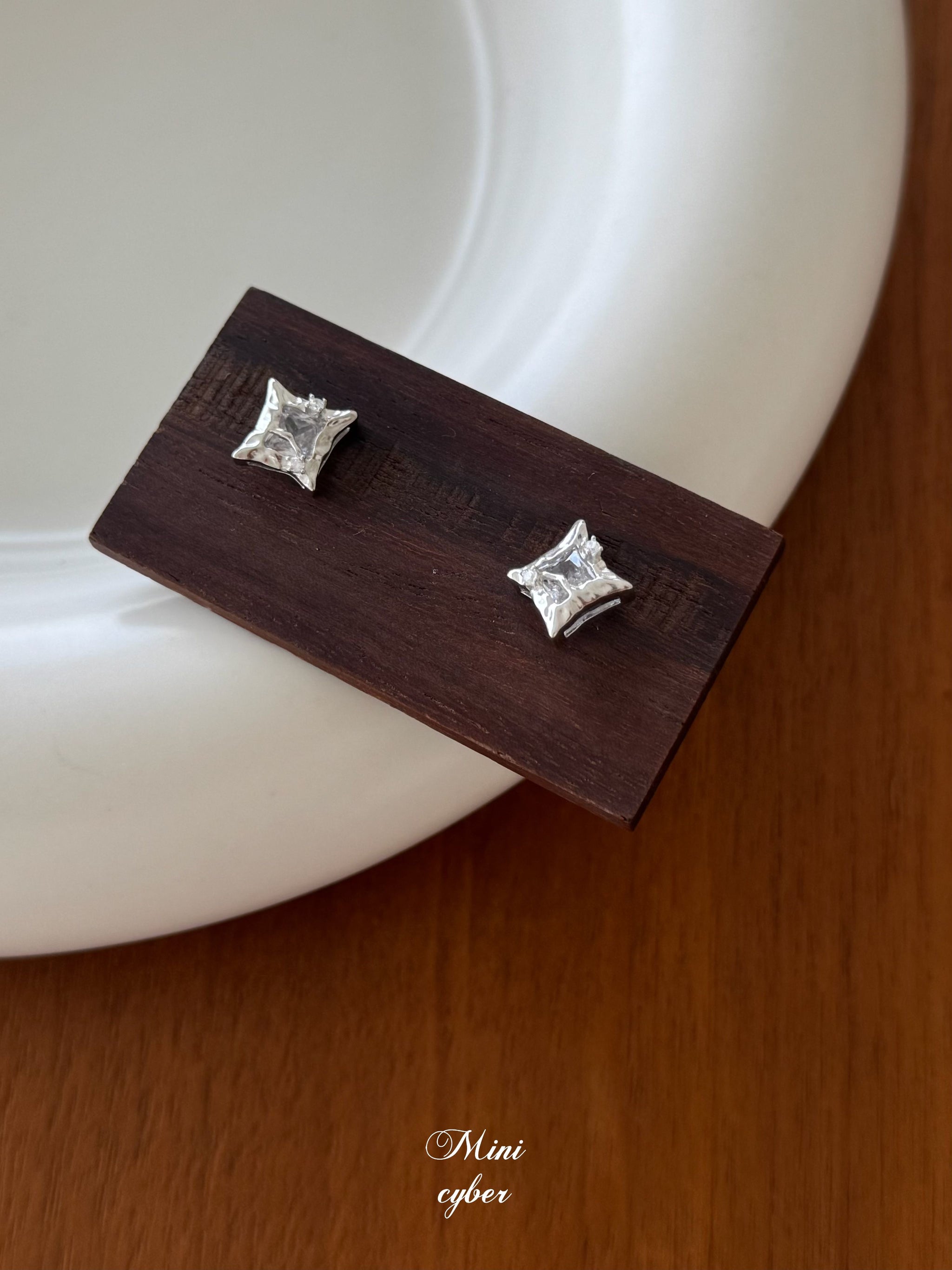 Frozen Flow Silver Earrings