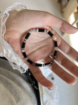 Wild Grace Onyx Bamboo Bracelet