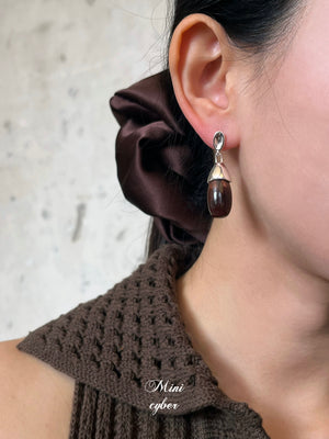 African Sunset Tiger Eye Studs