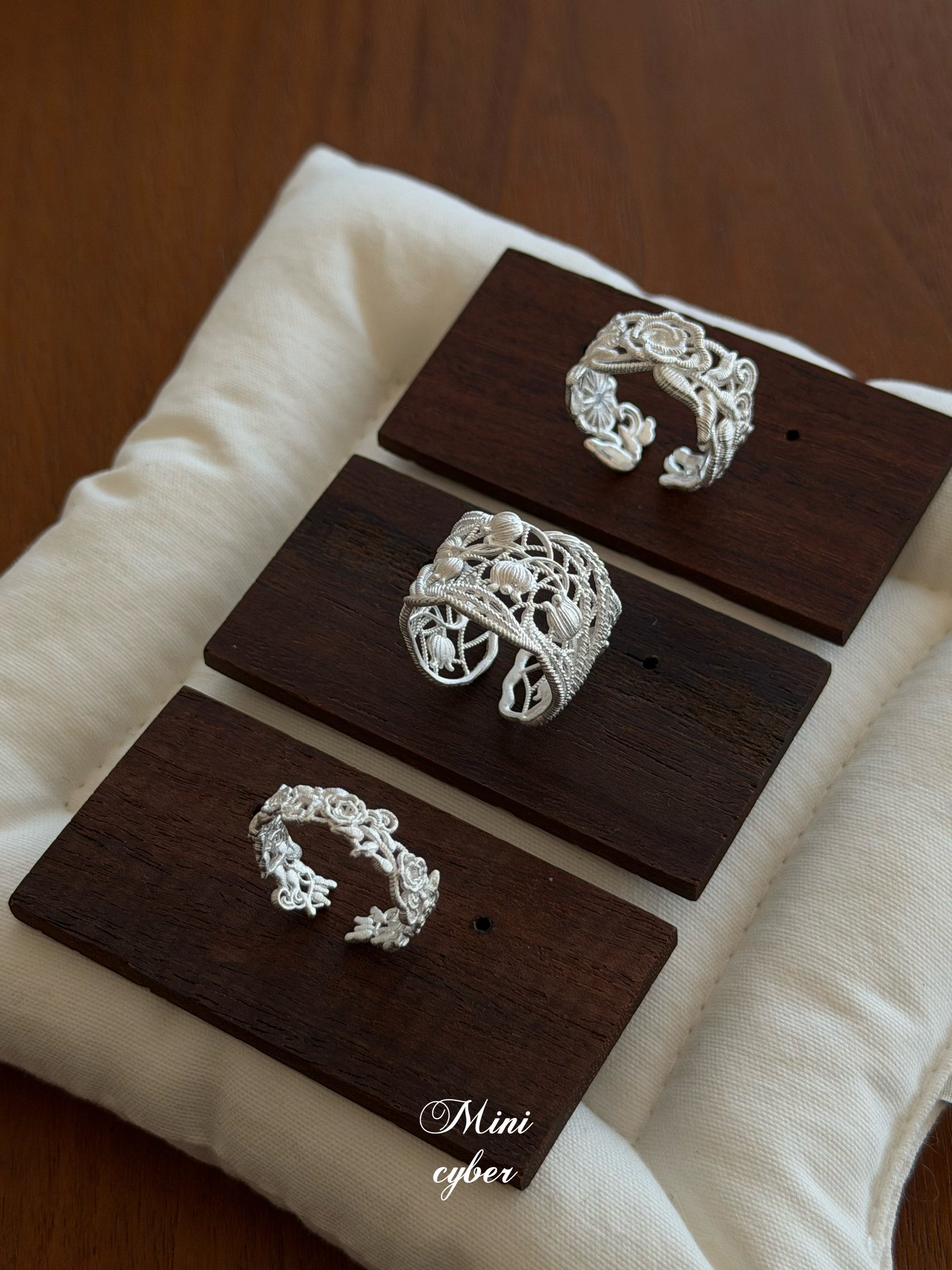 Lace & Thorns Floral Ring Collection