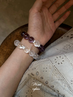 Frosted Radiance White Crystal Bracelet