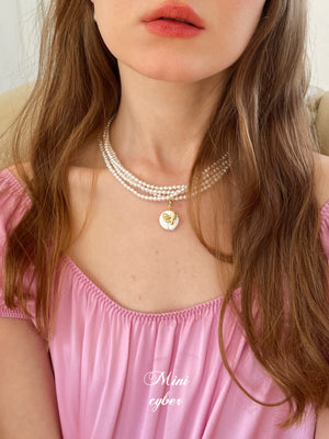 French Romance Multilayer Pearl Necklace