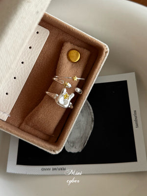 Rabbit & Star Silver Ring Collection