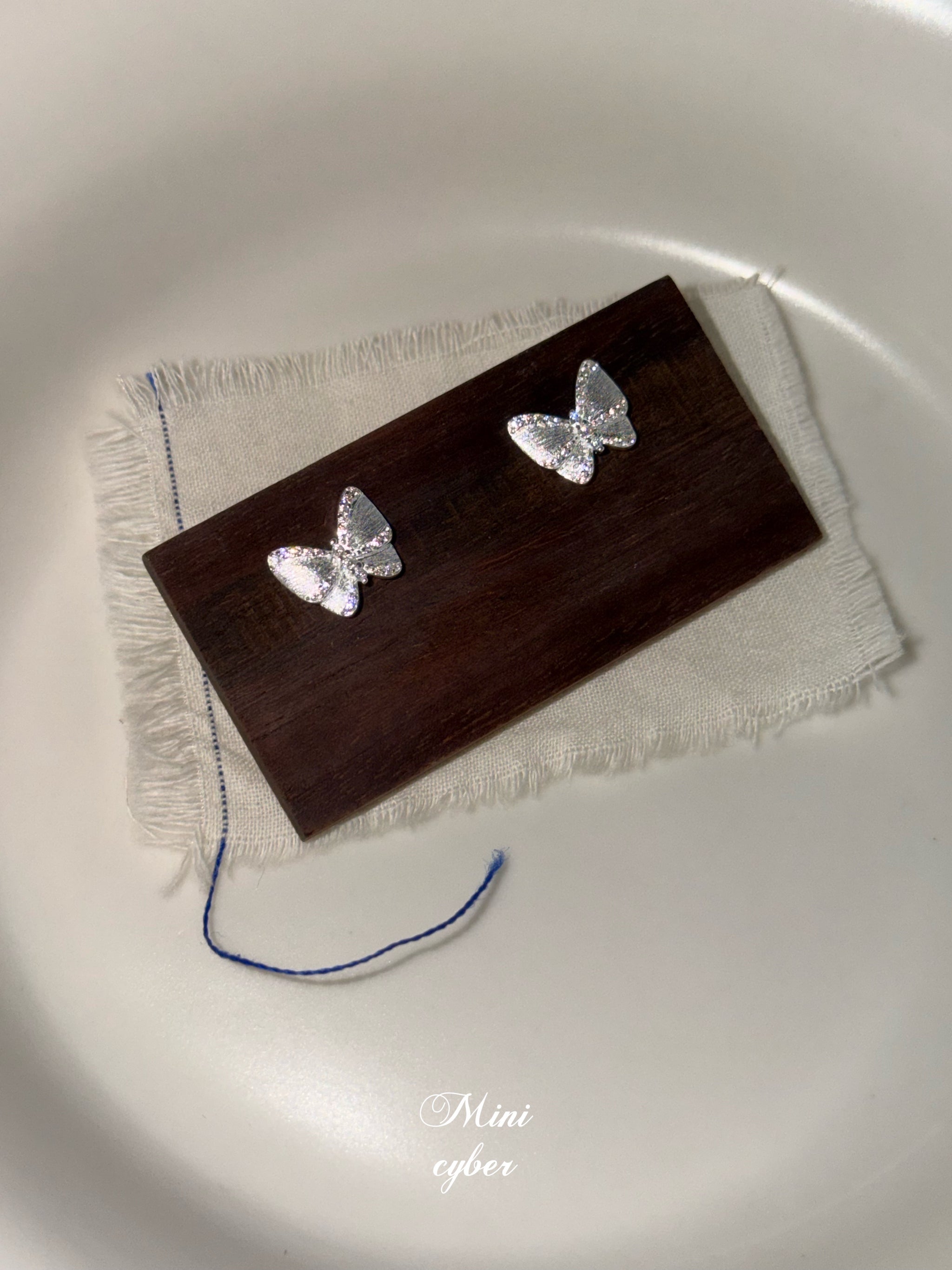 Filigree Butterfly Silver Earrings