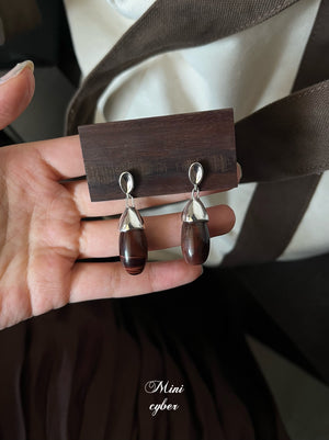 African Sunset Tiger Eye Studs
