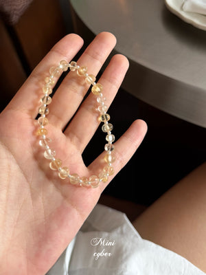 Pumpkin Bead Citrine Bracelet